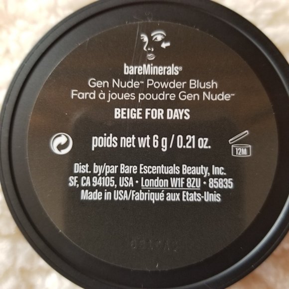 Bare Minerals Gen Nude Blush- Beige For Days- lightly used - Picture 6 of 8